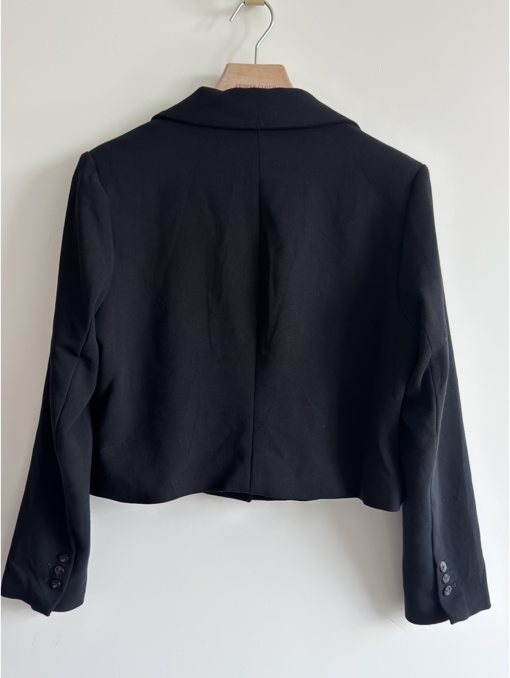 Joie Black Cropped One Button Blazer Jacket Stretch Career Office Women’s L - Picture 4 of 11